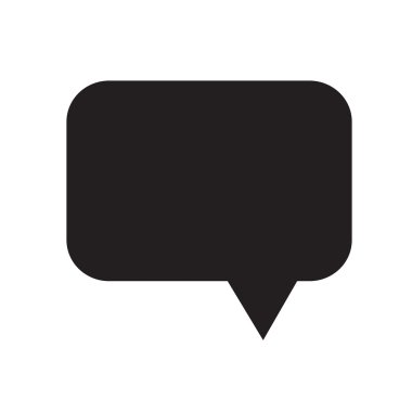 Kabarcık konuşma simgesini illüstrasyon tasarımı