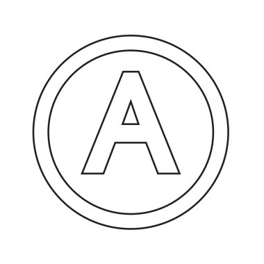 Mektup bir simge illüstrasyon tasarımı için temel yazı tipi