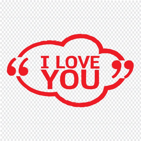 I Love u belettering afbeelding ontwerp — Stockvector