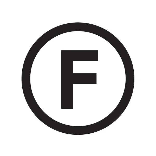 Grundschrift für Buchstabe f Symbol Illustration Design — Stockvektor