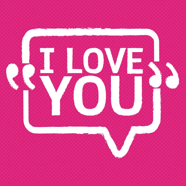 I LOVE YOU Lettering Diseño de ilustración — Vector de stock