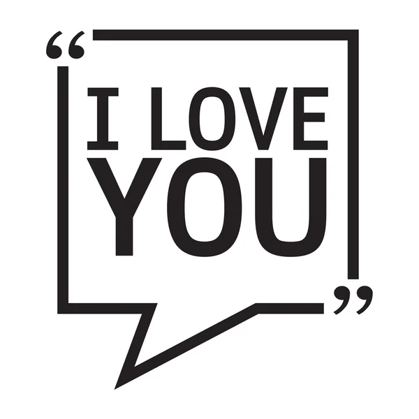 I LOVE YOU Lettering Illustration design - Stok Vektor