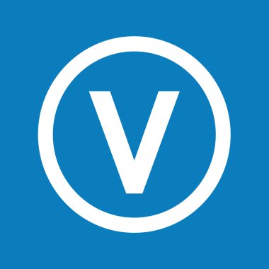 Temel yazı tipi harf V simge illüstrasyon tasarım