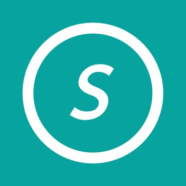 Temel yazı tipi harf s simge illüstrasyon tasarım