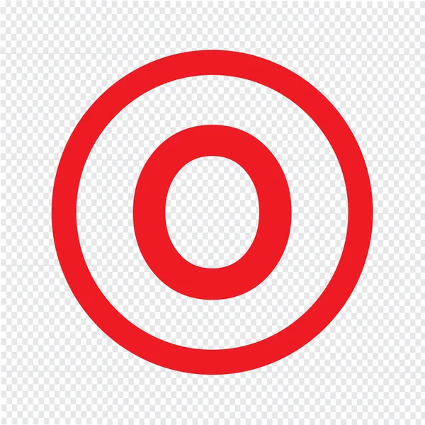 Alapvető betűtípus betű o ikon tervező illusztráció — Stock Vector