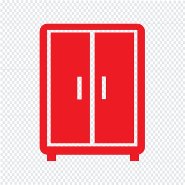 dolap simge illüstrasyon tasarım