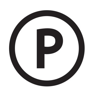 Temel yazı tipi harf p simge illüstrasyon tasarım