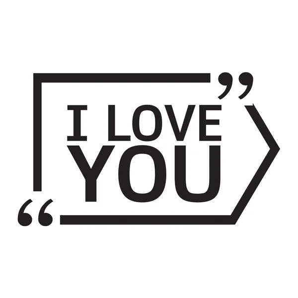 I LOVE YOU Lettering Illustration design — Stock Vector