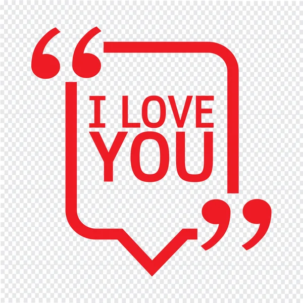 I LOVE YOU Lettering Diseño de ilustración — Archivo Imágenes Vectoriales