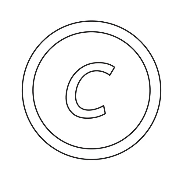 Grundlegende Schrift Buchstabe c Symbol Illustration Design — Stockvektor