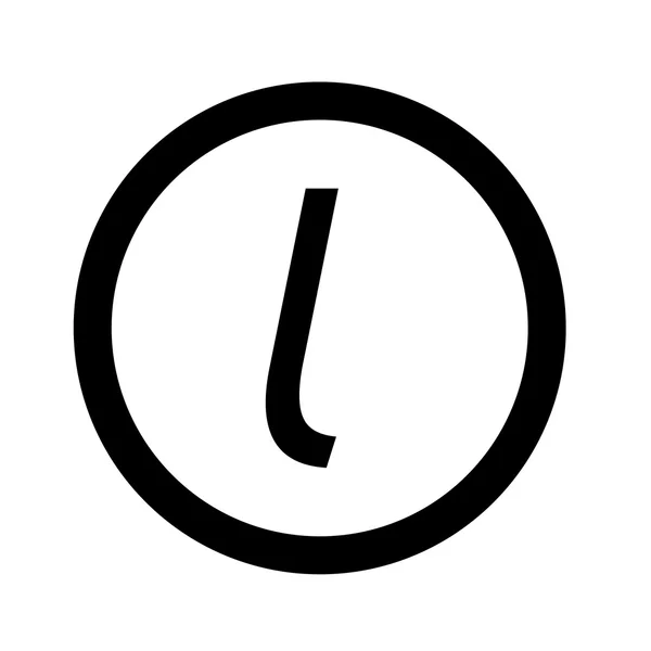 Basis lettertype L letterpictogram afbeelding ontwerp — Stockvector
