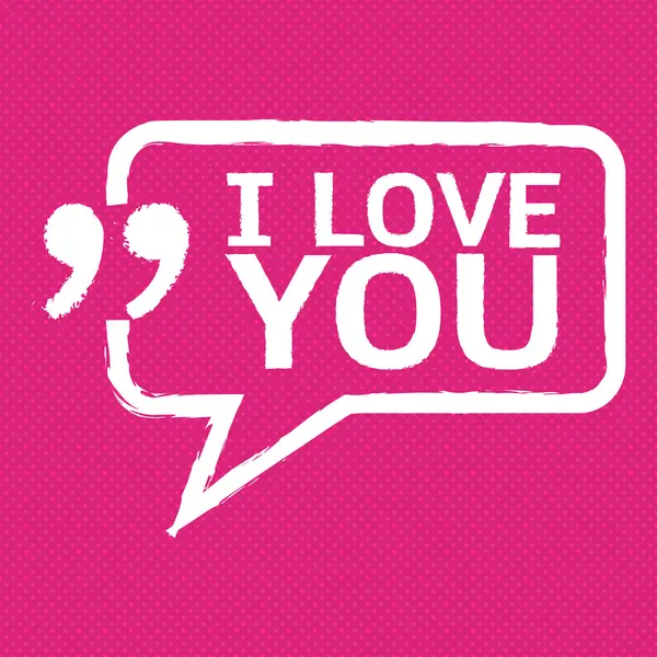 I LOVE YOU Lettering Diseño de ilustración — Vector de stock