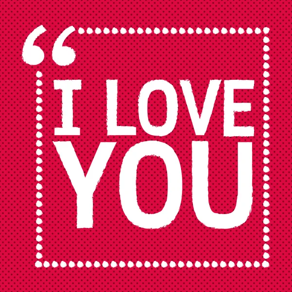 I LOVE YOU Lettering Diseño de ilustración — Vector de stock