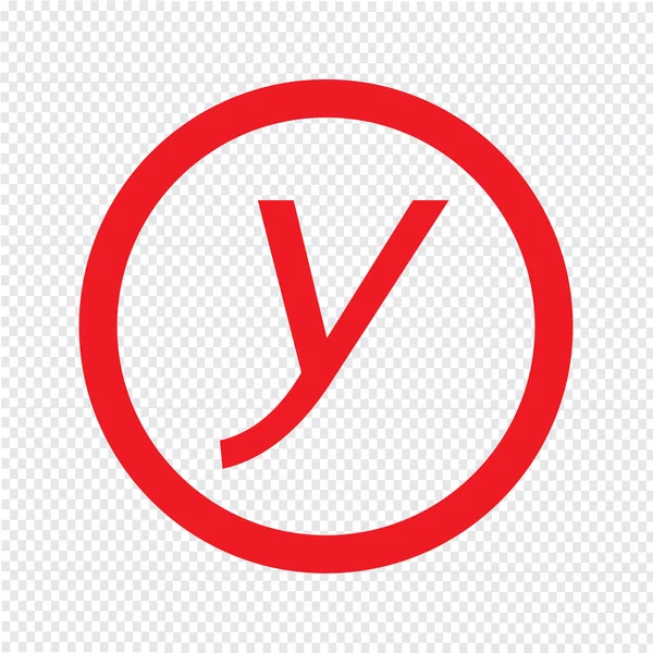 Základní písmo písmeno Y ikona ilustrace design — Stockový vektor