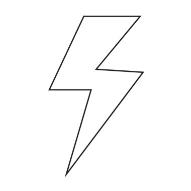 Yıldırım ikonuna illüstrasyon tasarımı