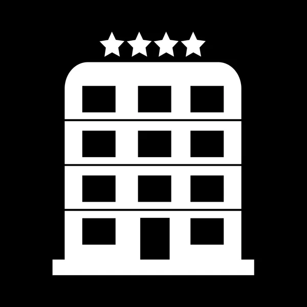 4 sterren Hotel pictogram afbeelding ontwerp — Stockvector