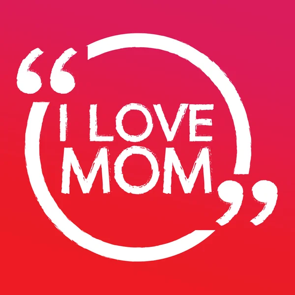 Én szerelem anya betűkkel illusztráció design — Stock Vector