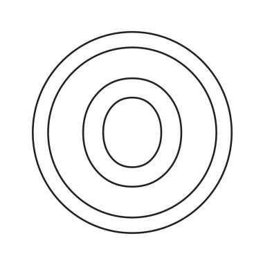 Temel yazı tipi mektup o simge illüstrasyon tasarım