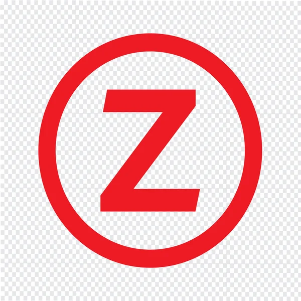 基本的なフォント文字 Z アイコン イラスト デザイン — ストックベクタ