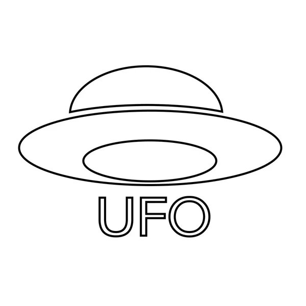 UFO ikona ilustracja projektu — Wektor stockowy