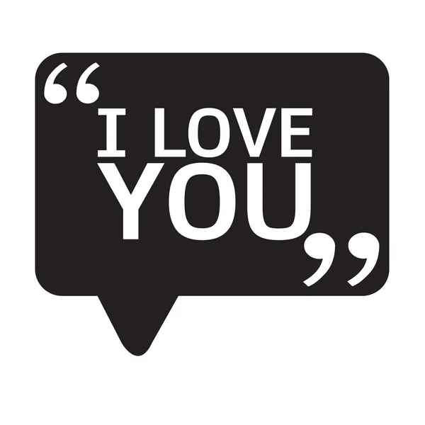 I LOVE YOU Lettering Diseño de ilustración — Vector de stock