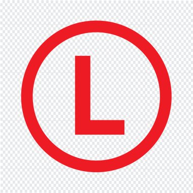 Temel yazı tipi harf L simge illüstrasyon tasarım