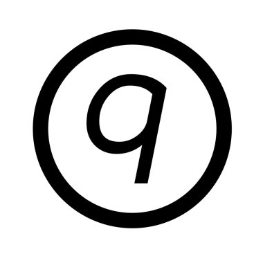 Temel yazı tipi harf q simge illüstrasyon tasarım