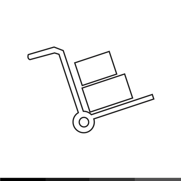 Handcart pictogram afbeelding ontwerp — Stockvector