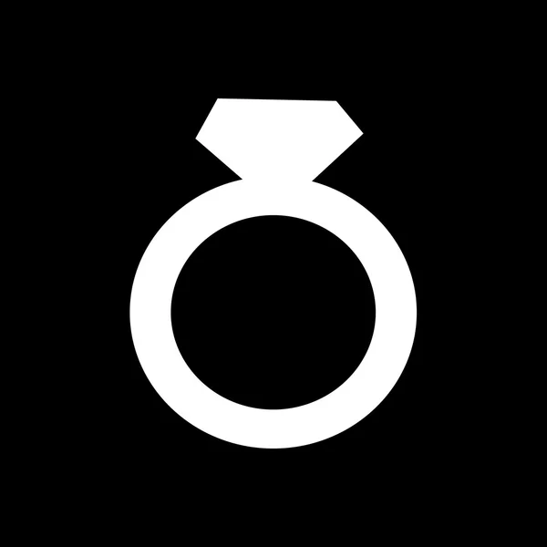 Snubní prsten ikona ilustrace design — Stockový vektor