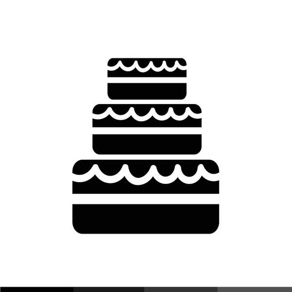 Icono de pastel de boda Diseño de ilustración — Archivo Imágenes Vectoriales