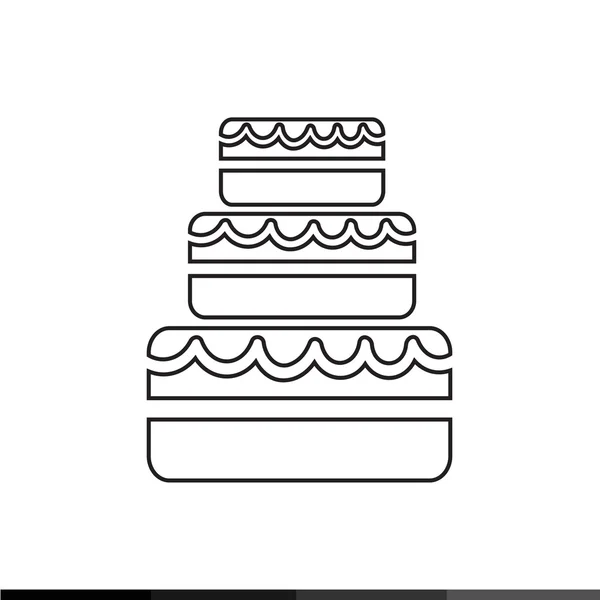 Ícone do bolo de casamento Design de ilustração — Vetor de Stock