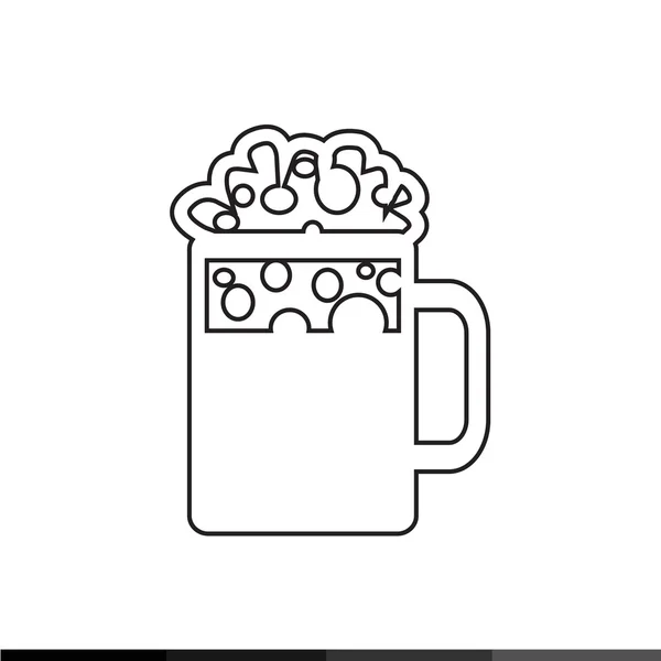 Beer Jar Icon Illustration design — Stock Vector