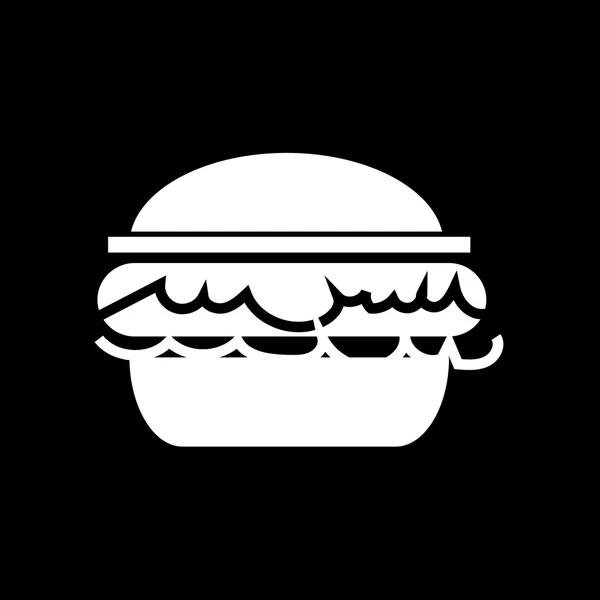 Desain ikon ilustrasi burger - Stok Vektor