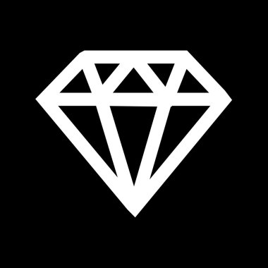 Elmas yüzük simge illüstrasyon tasarım