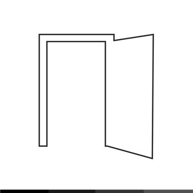 Kapı simge illüstrasyon tasarım