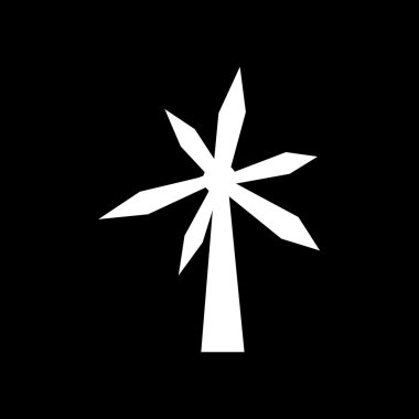 Rüzgar Türbini simge illüstrasyon tasarım