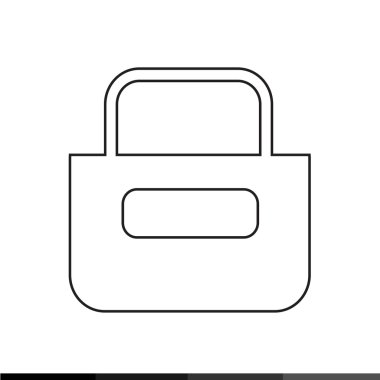 Simgesi illüstrasyon tasarım çanta