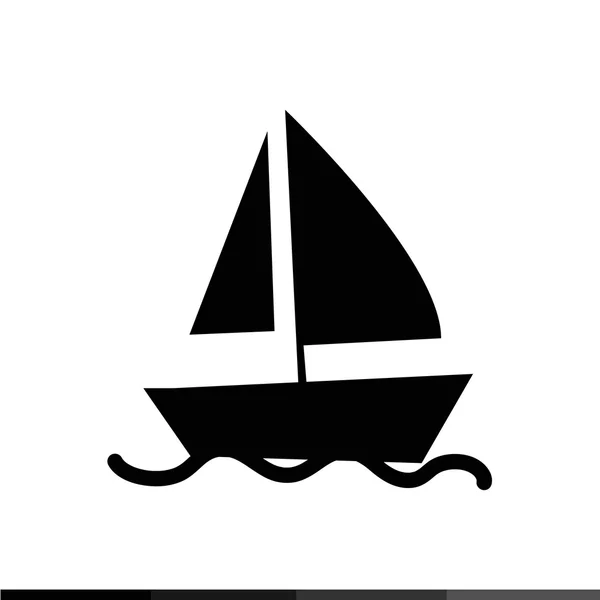 Icono de barco de vela ilustración diseño — Archivo Imágenes Vectoriales