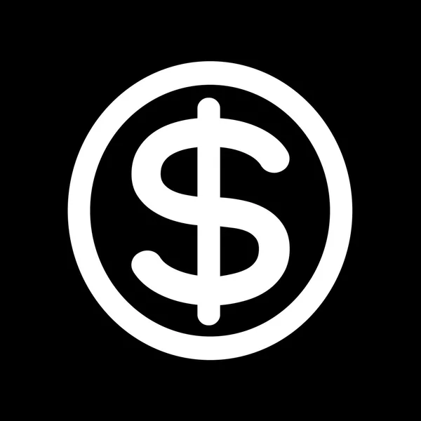 Dollar-Ikone Illustration Design — Stockvektor