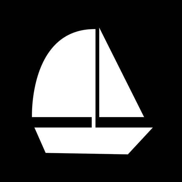 Icono de barco de vela ilustración diseño — Vector de stock