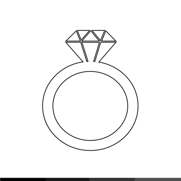 Diament pierścionek ikona ilustracja projektu — Wektor stockowy