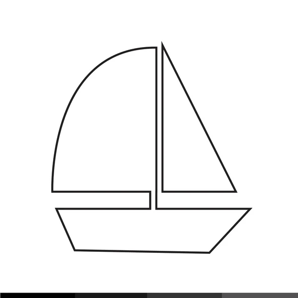 帆的船图标插画设计 — 图库矢量图片