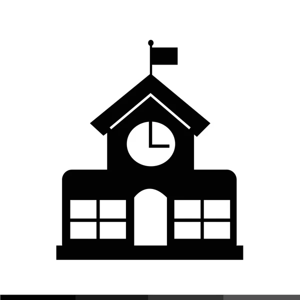 School building icon Illustration design — Stock Vector