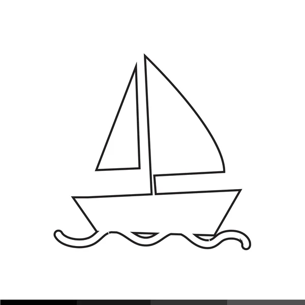 Ícone de barco à vela ilustração design — Vetor de Stock