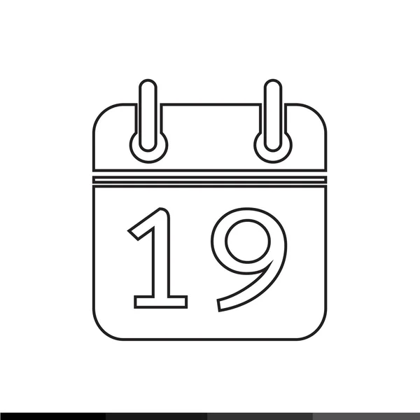 Einfaches Kalendersymbol Illustration Design — Stockvektor