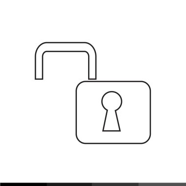 kilit simgesi illüstrasyon tasarımı