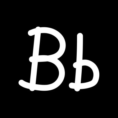 El çizim mektup, yazı tipi simgesi illüstrasyon tasarım