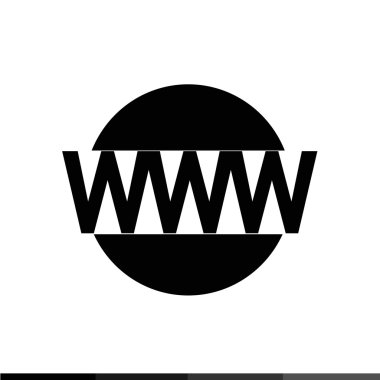 Www işareti simgesi, World wide web simgesi simgesi illüstrasyon tasarım