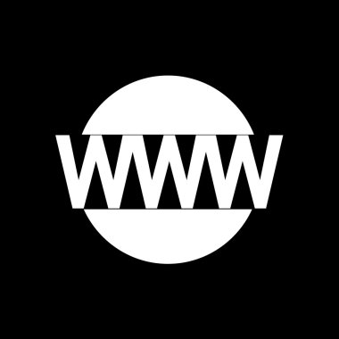 Www işareti simgesi, World wide web simgesi simgesi illüstrasyon tasarım