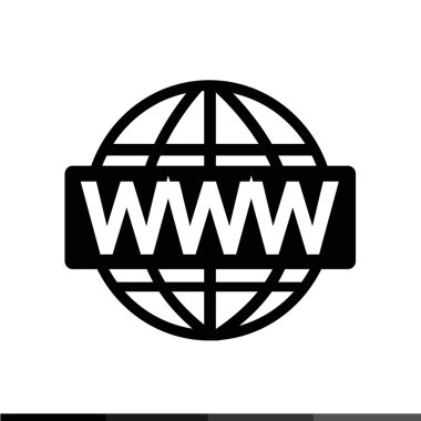 Www işareti simgesi, World wide web simgesi simgesi illüstrasyon tasarım